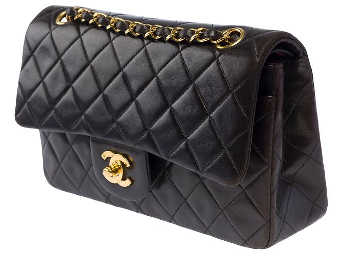 Sac CHANEL Timeless/Classique en Cuir Marron - 104056 - vue 6