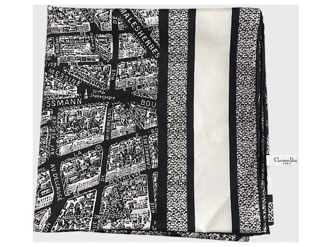 Foulard Christian Dior Paris nero - vista 4