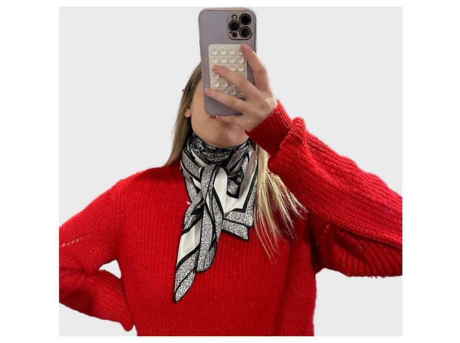 Foulard Christian Dior Paris nero - vista 7