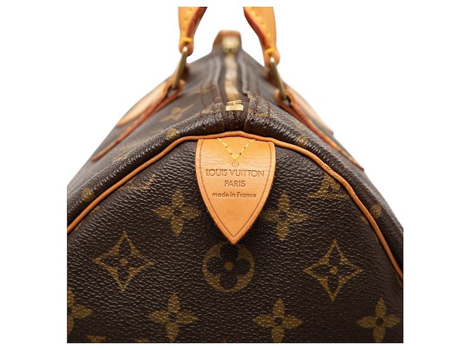 Borsa Boston Louis Vuitton Monogram Speedy 35 Marrone - vista 5