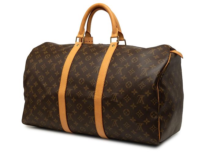Borsa da viaggio Louis Vuitton Monogram Keepall 50 Marrone - vista 2