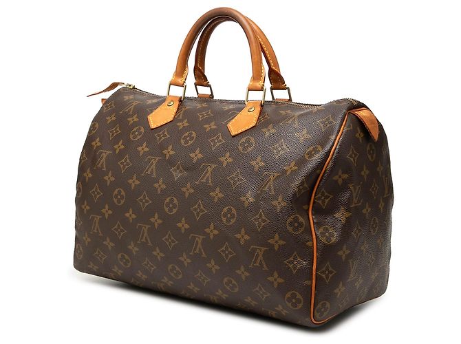 Borsa Boston Louis Vuitton Monogram Speedy 35 Marrone - vista 2