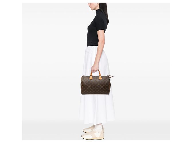 Borsa Boston Louis Vuitton Monogram Speedy 35 Marrone - vista 6
