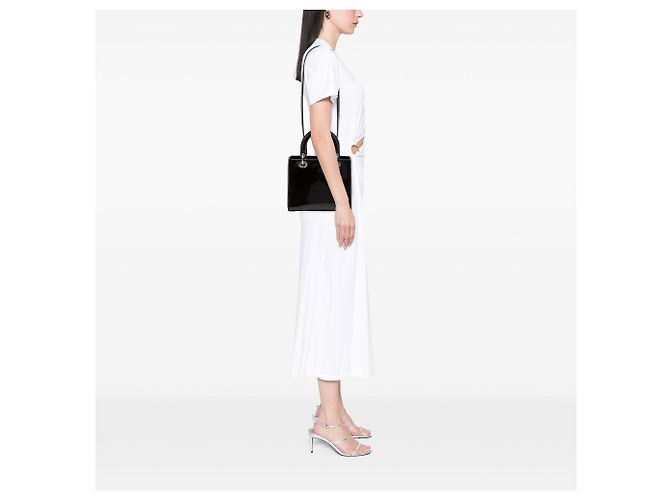 Borsa Lady Dior Medium in vernice viola - vista 7