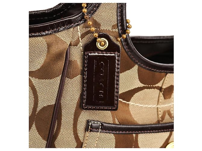 Coach 11603 Borsa a Tracolla Ergo Signature Beige Brown - vista 6