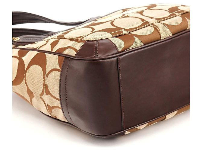 Coach 11603 Borsa a Tracolla Ergo Signature Beige Brown - vista 7
