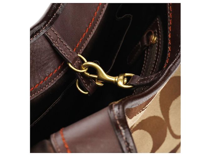 Coach 11603 Borsa a Tracolla Ergo Signature Beige Brown - vista 9
