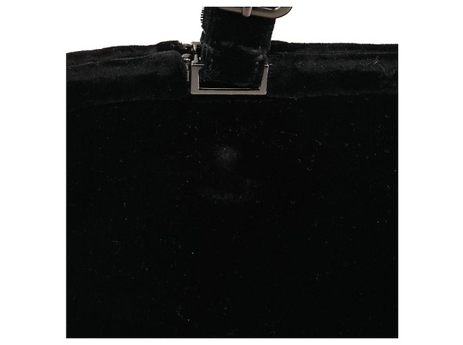 Prada Velluto Frame Bag aus schwarzem Samt - Ansicht 10