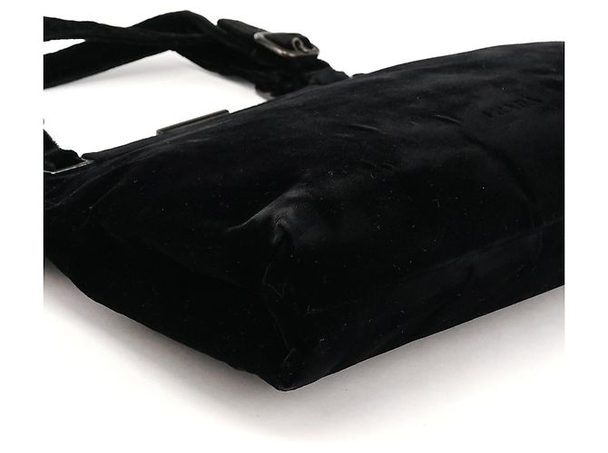 Prada Velluto Frame Bag aus schwarzem Samt - Ansicht 7