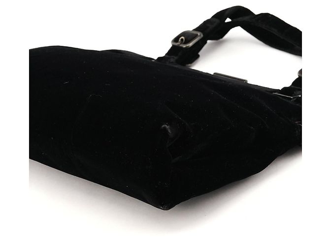 Prada Velluto Frame Bag aus schwarzem Samt - Ansicht 8