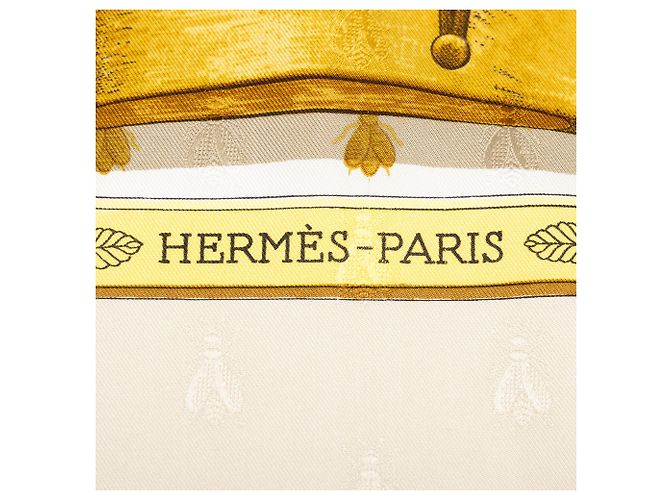 Hermès Napoleon Seidentuch Weiß 90 - Ansicht 4