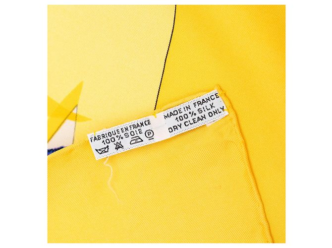 Foulard di seta Hermès Mexique Giallo 90 Scarves - vista 4