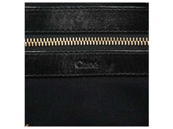 Chloé Borsa 2-Way in pelle nera con manico in metallo - vista 12