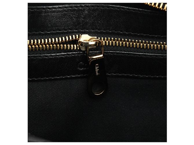 Chloé Borsa 2-Way in pelle nera con manico in metallo - vista 13