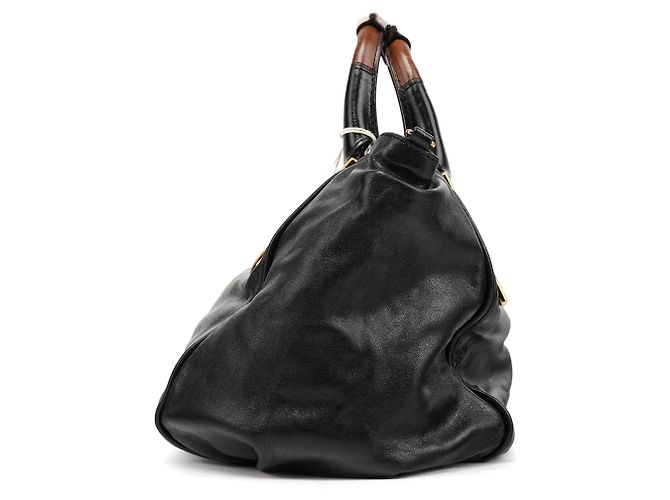 Chloé Borsa 2-Way in pelle nera con manico in metallo - vista 2