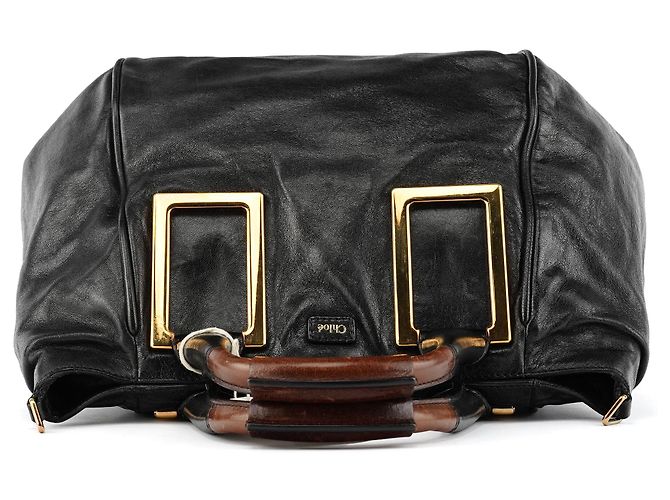 Chloé Borsa 2-Way in pelle nera con manico in metallo - vista 4