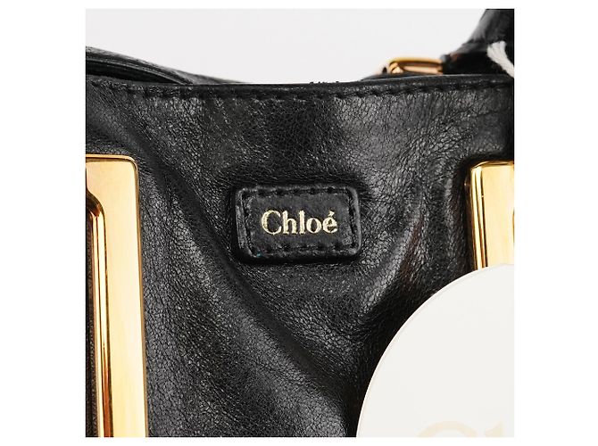 Chloé Borsa 2-Way in pelle nera con manico in metallo - vista 6