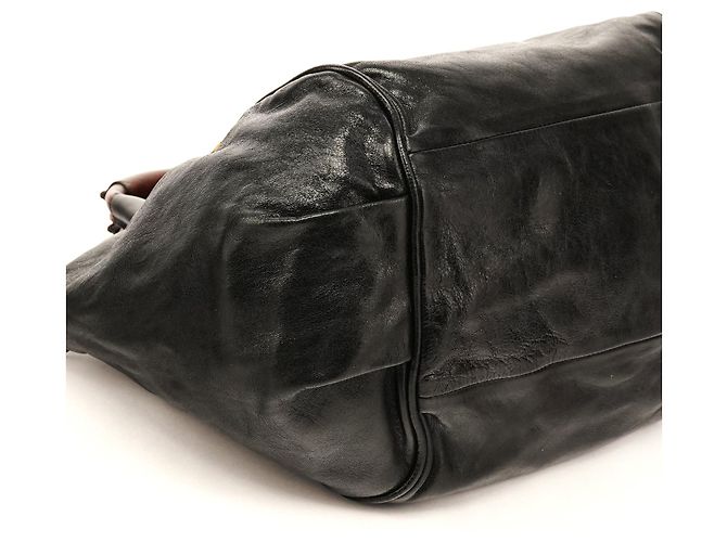 Chloé Borsa 2-Way in pelle nera con manico in metallo - vista 7