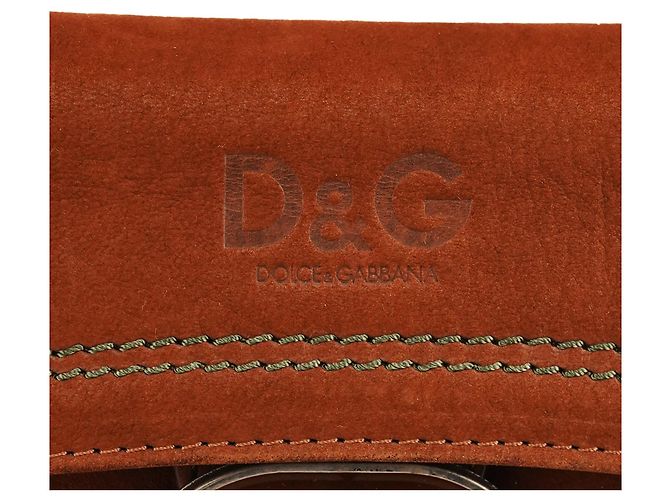 Dolce & Gabbana Borsa in camoscio marrone con fibbia - vista 6