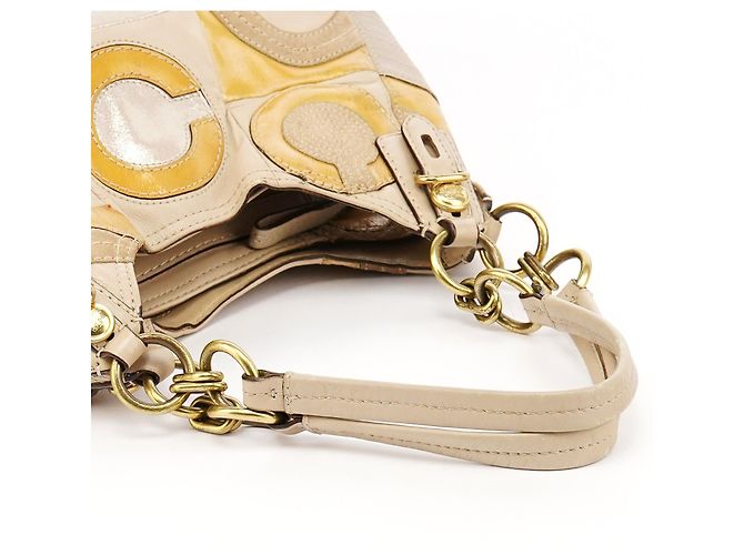 Coach 15770 Borsa a tracolla patchwork Madison Maggie Beige Gold - vista 10