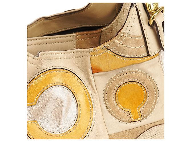 Coach 15770 Borsa a tracolla patchwork Madison Maggie Beige Gold - vista 11