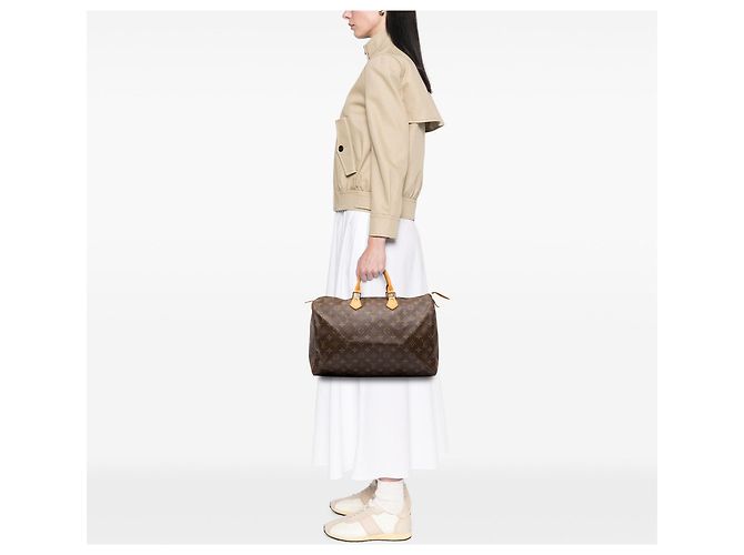 Borsa Boston Louis Vuitton Monogram Speedy 35 Marrone - vista 6