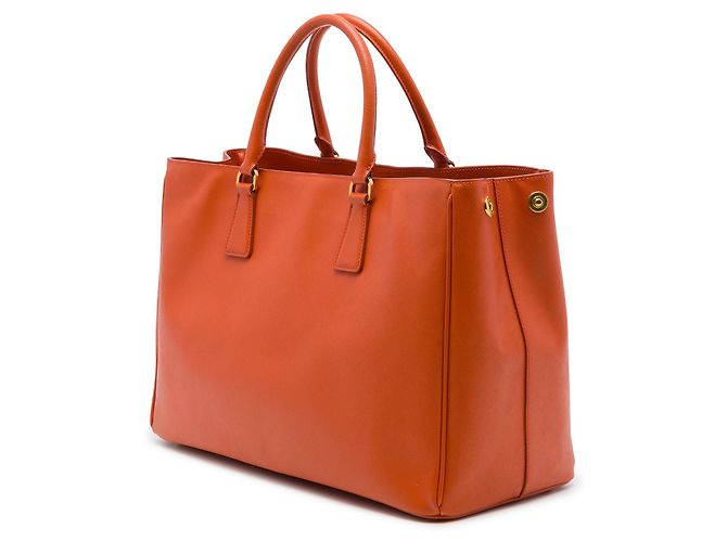 Borsa Tote Prada Galleria Large Saffiano Lux Arancione - vista 2