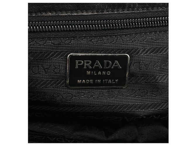 Prada B7052 Black Tessuto Nylon Frame Shoulder Bag - Ansicht 12