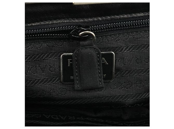 Prada B7052 Black Tessuto Nylon Frame Shoulder Bag - Ansicht 13