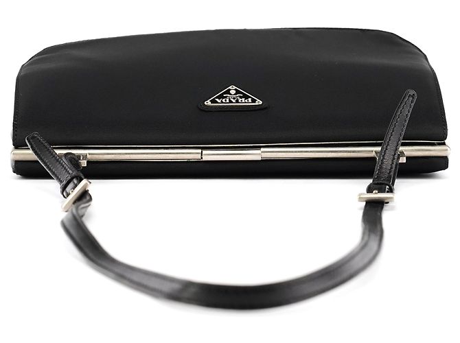 Prada B7052 Black Tessuto Nylon Frame Shoulder Bag - Ansicht 4