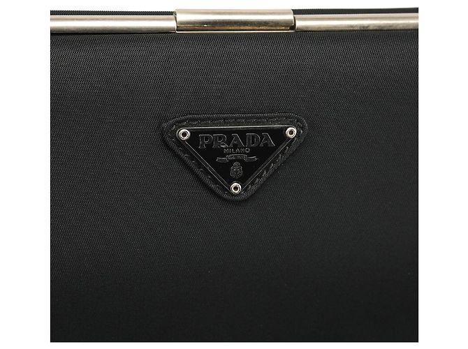 Prada B7052 Black Tessuto Nylon Frame Shoulder Bag - Ansicht 6