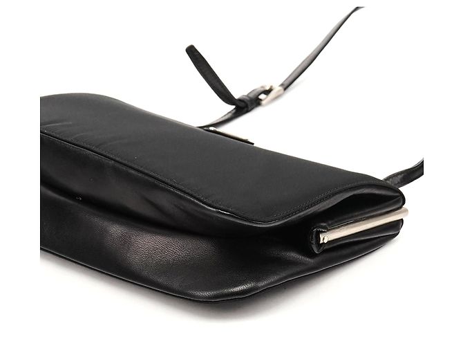 Prada B7052 Black Tessuto Nylon Frame Shoulder Bag - Ansicht 9