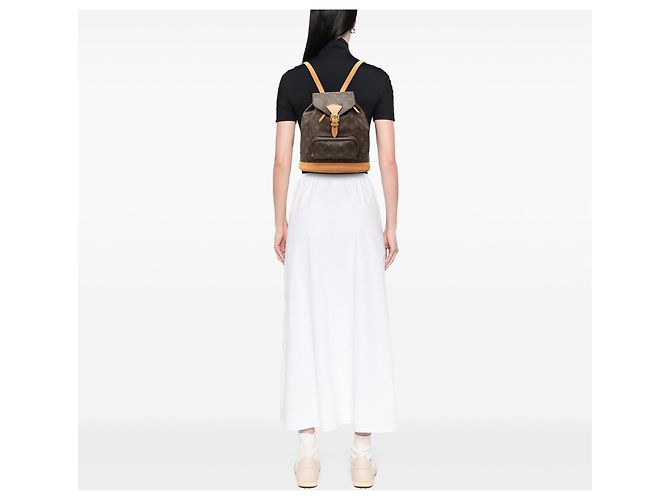 Zaino Louis Vuitton Monogram Montsouris PM Marrone - vista 6