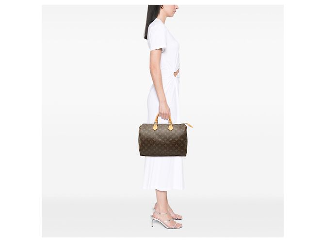 Borsa Boston Louis Vuitton Monogram Speedy 35 Marrone - vista 7