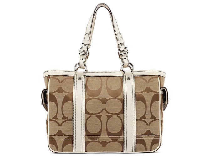 Coach Borsa Tote Gallery Signature 6234 Beige White - vista 3