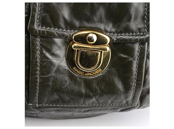 Marc Jacobs Borsa 2-Way multi-tasche in pelle verde scuro - vista 6