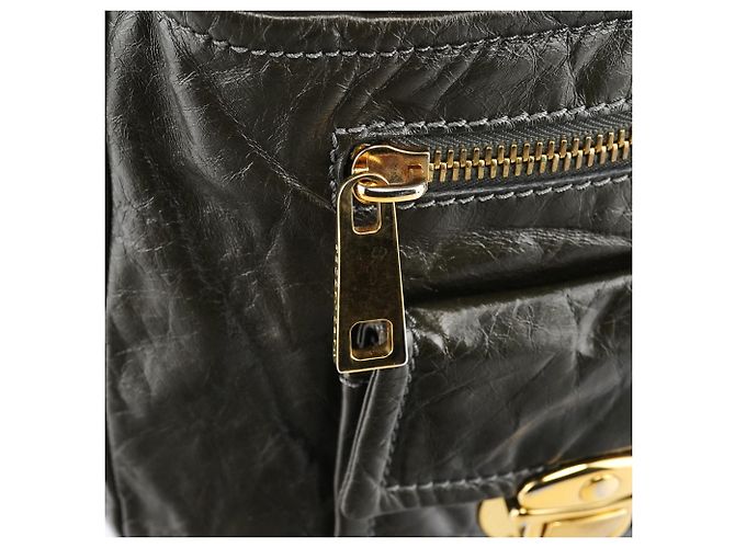 Marc Jacobs Borsa 2-Way multi-tasche in pelle verde scuro - vista 7