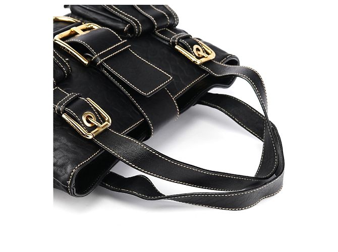Dolce & Gabbana Borsa Tote in Pelle Nera con Tasche - vista 10