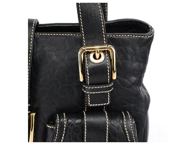 Dolce & Gabbana Borsa Tote in Pelle Nera con Tasche - vista 6