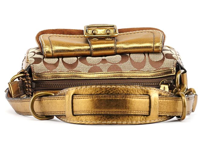 Coach Borsa a tracolla 1495 Beige Bronze Signature Soho - vista 4