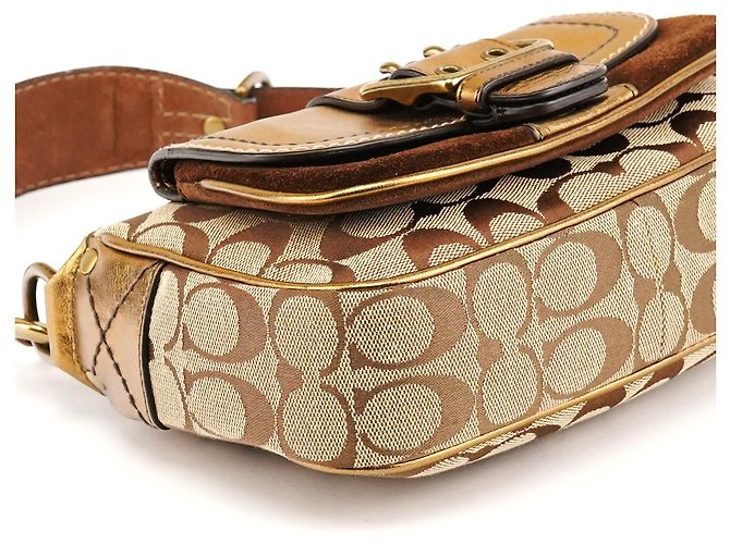 Coach Borsa a tracolla 1495 Beige Bronze Signature Soho - vista 9