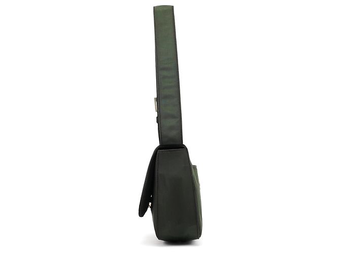 Prada Borsa a tracolla con patta in nylon Tessuto verde - vista 2