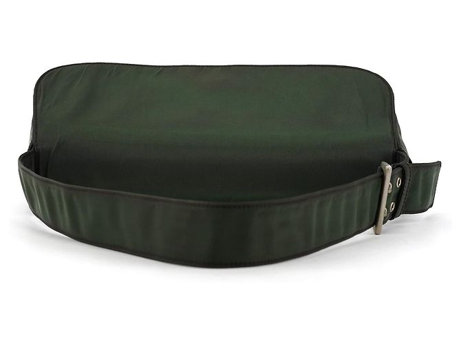 Prada Borsa a tracolla con patta in nylon Tessuto verde - vista 4