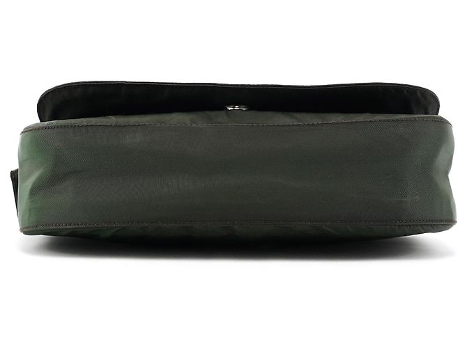 Prada Borsa a tracolla con patta in nylon Tessuto verde - vista 5