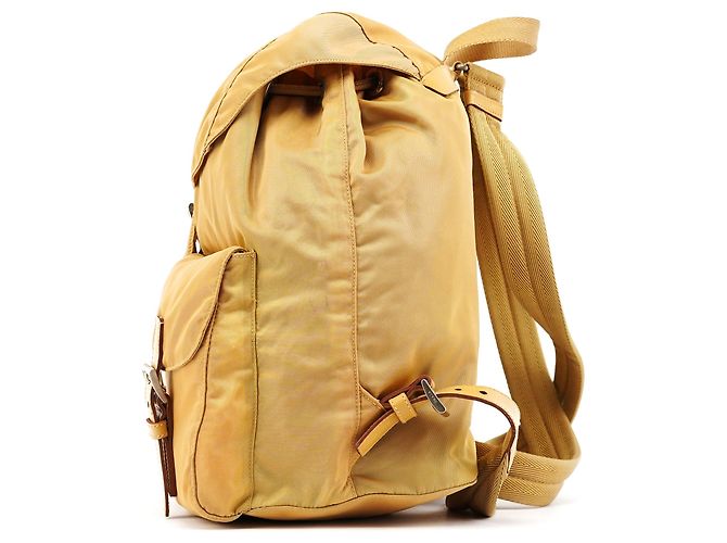 Prada B2811 Beige Tessuto Vela Nylon Rucksack - Ansicht 2