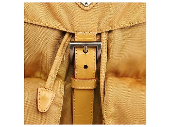 Prada B2811 Beige Tessuto Vela Nylon Rucksack - Ansicht 7