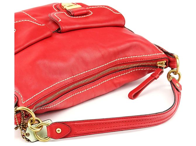 Coach 22423 Bolsa 2-Way Poppy Avery em couro vermelho - vista 11