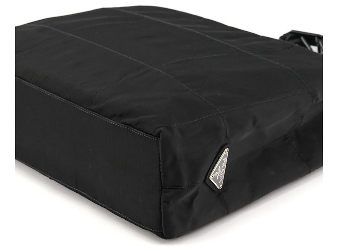 Prada Borsa Tote B8355 Black Tessuto Impuntu Nylon - vista 7