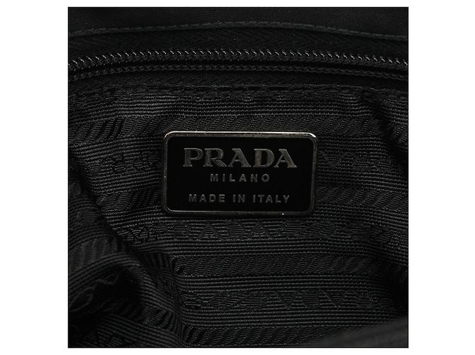 Prada Borsa Tote B8355 Black Tessuto Impuntu Nylon - vista 9