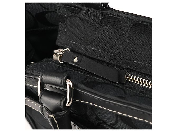 Coach Borsa Tote 8K07 Black Signature Hamptons - vista 11